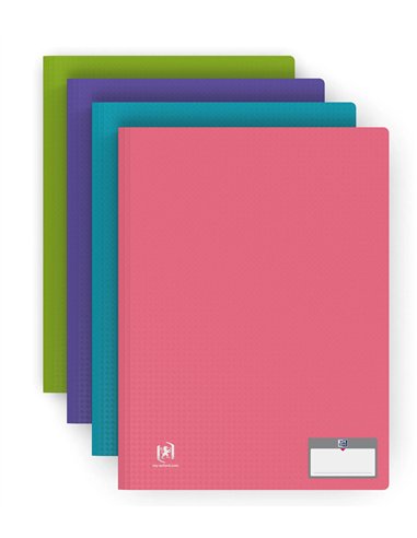 Protège-documents elba memphis pp couverture semi-rigide 20 pochettes 40 vues a4 210x297mm coloris assortis style.