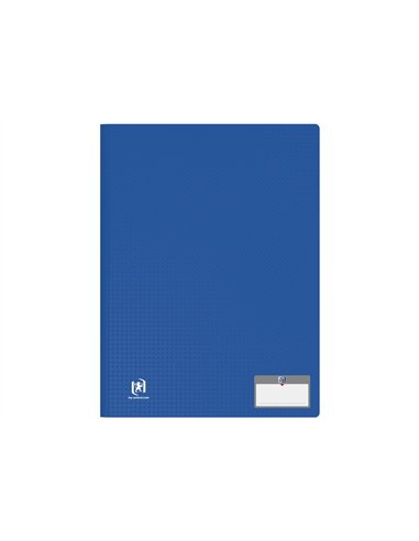 Protege documents memphis oxford couverture en polypropylene opaque 20 vues coloris bleu.