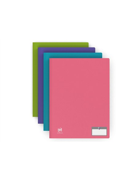 Protege documents memphis oxford couverture en polypropylene opaque 100 vues coloris assortis.