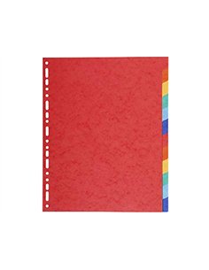 Intercalaire exacompta carte marbrée recyclée 220g 12 positions xxl coloris vifs. 2