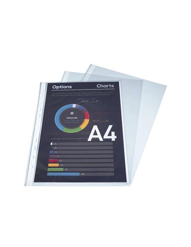 Pochette perforee exacompta a4 pp graine 5/100eme paquet 100 unites.