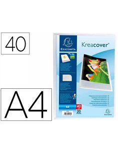 Protege-documents exacompta kreacover chromaline polypropylene semi-rigide a4 24x32cm 40 vues cristal.