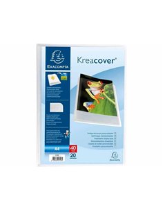 Protege-documents exacompta kreacover chromaline polypropylene semi-rigide a4 24x32cm 40 vues cristal. 2