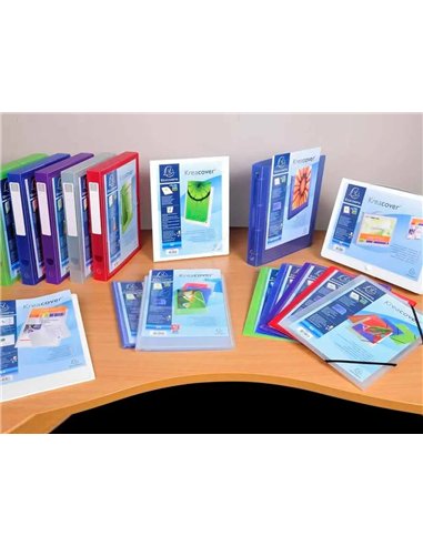 Protege-documents exacompta kreacover chromaline polypropylene semi-rigide a4 24x32cm 40 vues cristal.