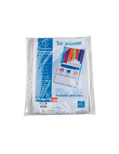 Pochette perforee exacompta a4 pp lisse 7/100eme 75 microns paquet 100 unites. 2