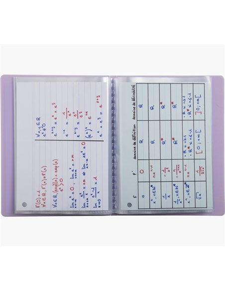 Porte-documents exacompta kreacover polypropylene 110x150mm 40vues assortiment pastel.