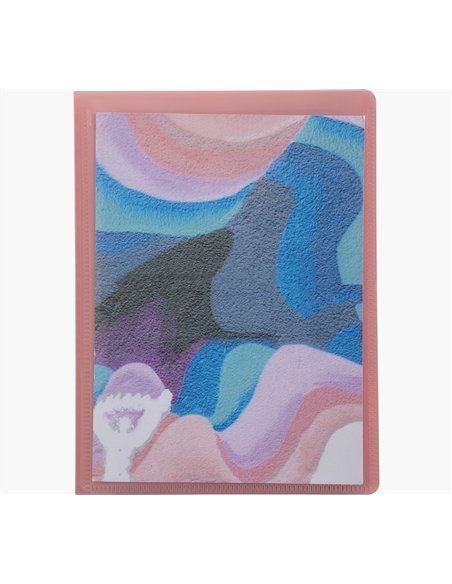 Porte-documents exacompta kreacover polypropylene 110x150mm 40vues assortiment pastel.