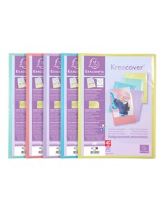 Porte-documents exacompta kreacover a4 polypropylene 40vues assortiment pastel. 2