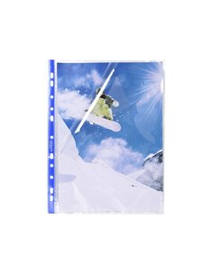 Pochette perforee exacompta stop doc a4 pp lisse 6/100eme 60 microns paquet 25 unites. 2