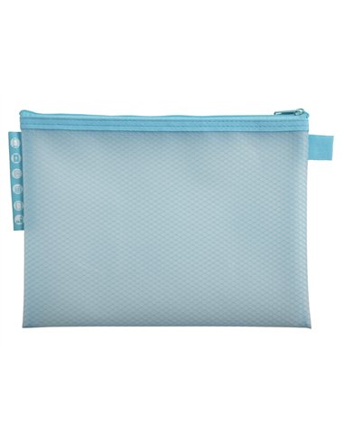 Pochette zip exacompta eva a5 chromaline coloris pastel assortis.