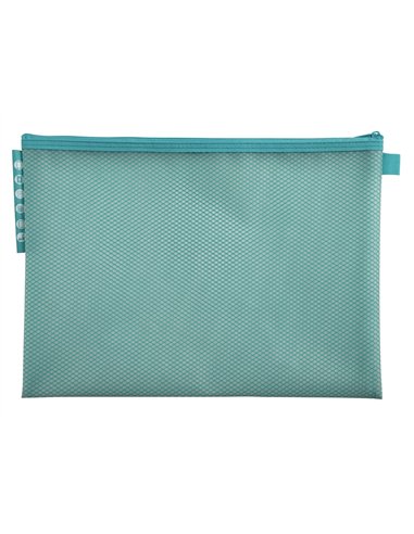 Pochette zip exacompta eva a4 chromaline coloris pastel assortis.