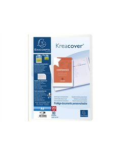 Porte-vues exacompta krea cover pp 20 vues coloris blanc.