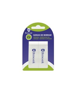Bismark Lot de 2 élastiques en plastique 2,5 x 7 cm - Blanc