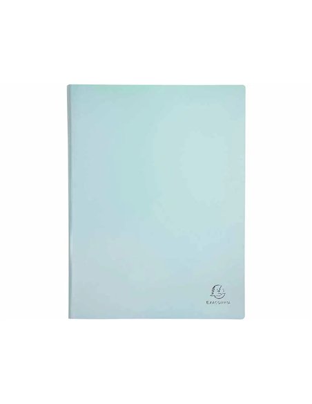 Protege-documents exacompta aquarel polypropylene semi-rigide 30 pochettes 60 vues assortis bleu corail.