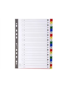 Intercalaire exacompta a4 alphabethique a-z pp 20 onglets index + coloris assortis. 2