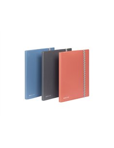 Porte-vues viquel business class polypropylene fermeture elastique a4 60 vues coloris aleatoire.