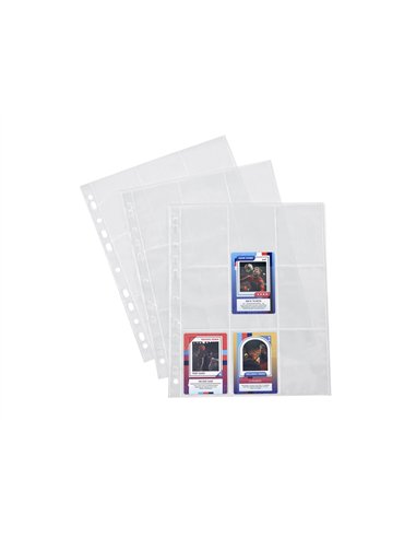 Pochette perforee viquel a4 pour cartes a collectionner incolore lot 10 unites.