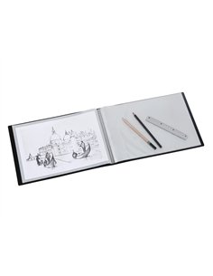 Porte-vues viquel art'view pp creativ'gallery a4 format paysage 60 vues coloris noir.