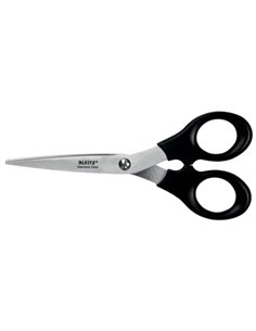 Ciseaux Leitz en acier inoxydable 16,5 cm – Idéal pour la maison, l'école et le bureau – Noir