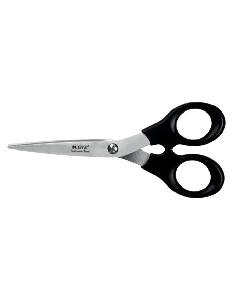 Ciseaux Leitz en acier inoxydable 16,5 cm – Idéal pour la maison, l'école et le bureau – Noir