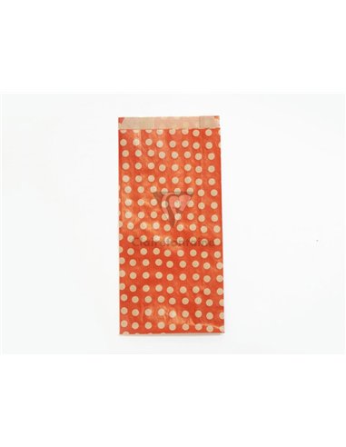 Pochettes kraft fond rouge 50g/m 15x31x6 cm sachet de 50 un.