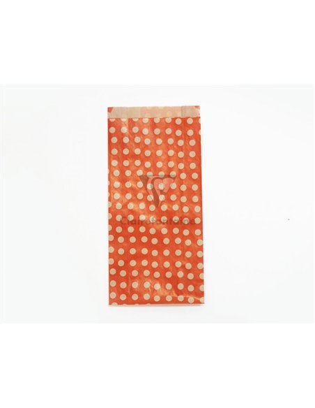 Pochettes kraft fond rouge 50g/m 15x31x6 cm sachet de 50 un.