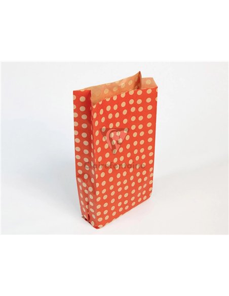 Pochettes kraft fond rouge 50g/m 15x31x6 cm sachet de 50 un.