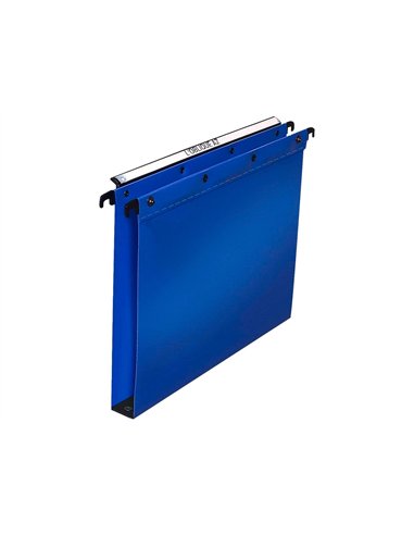 Dossier suspendu l'oblique polypro ultimate 5/10e tiroir entraxe 330mm h250mm fond 30 coloris bleu pack 10 unités.