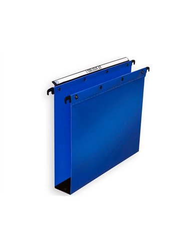 Dossier suspendu l'oblique polypro ultimate 5/10e tiroir entraxe 330mm h250mm fond 50 coloris bleu pack 10 unités.