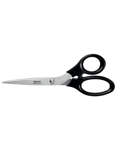 Ciseaux Leitz en acier inoxydable 20 cm - Poignée ergonomique - Noir