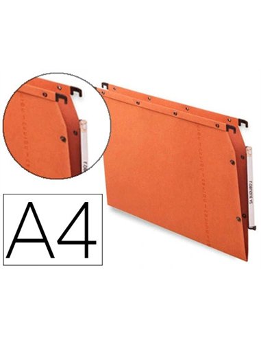 Dossier suspendu l'oblique azv ultimate kraft 240g armoire entraxe 330mm h275mm fond 15 porte-étiquette boîte 25 unités.