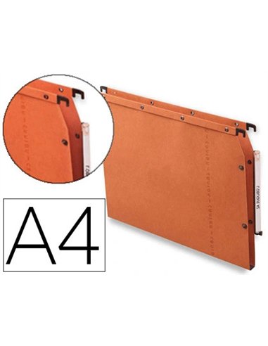 Dossier suspendu l'oblique azv ultimate kraft 240g armoire entraxe 330mm h275mm fond 30 porte-étiquette boîte 25 unités.