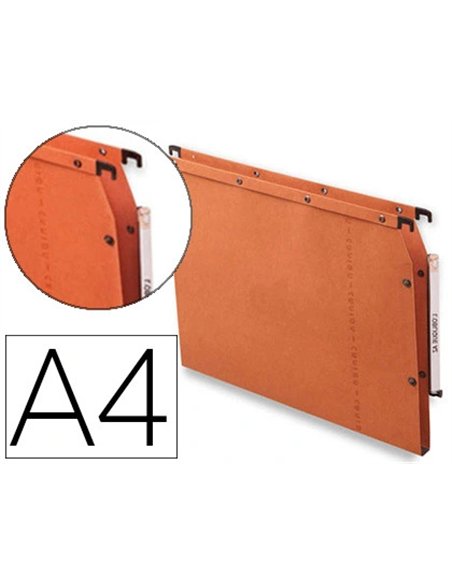 Dossier suspendu l'oblique azv ultimate kraft 240g armoire entraxe 330mm h275mm fond 30 porte-étiquette boîte 25 unités.