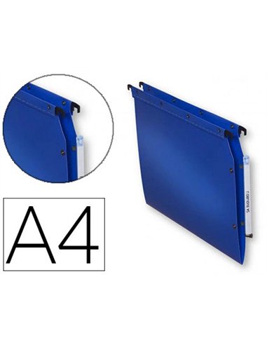 Dossier suspendu elba polypro ultimate armoire h275mm entra 330mm fond v coloris bleu boîte 10 unités.