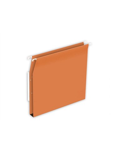 Dossier suspendu l'oblique economique kraft orange 220g armoire entraxe 330m hauteur 275mm fond 30mm boite 25.