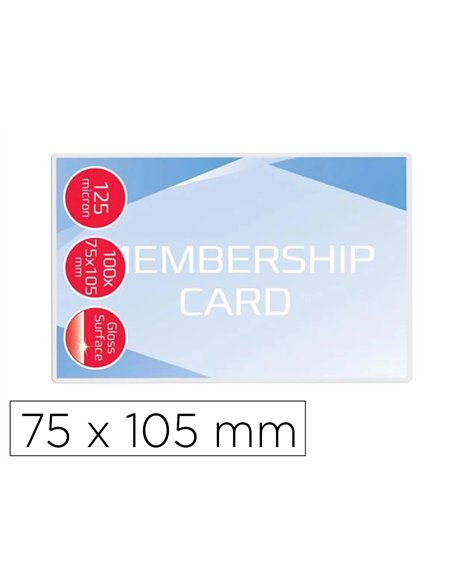 Pochettes plastification gbc 74x105cm 125 microns format badge boite de 100 unites.