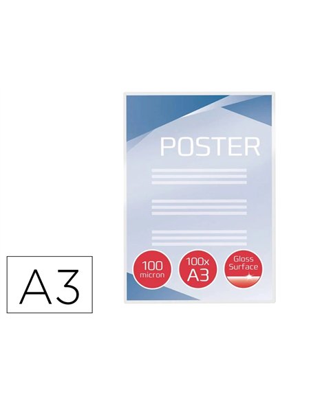 Pochettes de plastification gbc a3 100 microns boite de 100 unites.