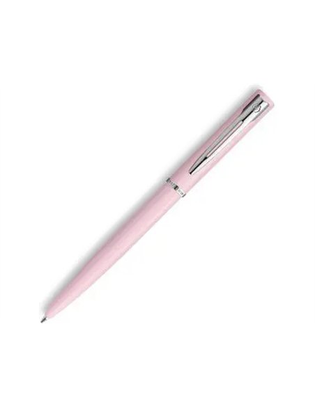 Stylo-bille waterman allure pastel pointe m capuchon clip attributs chromes coffret cadeau rose pastel.