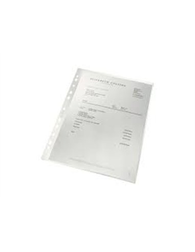 Pochette polypropylène leitz recyclé 230x305mm perforée 90 microns transparent boîte 100 unités.