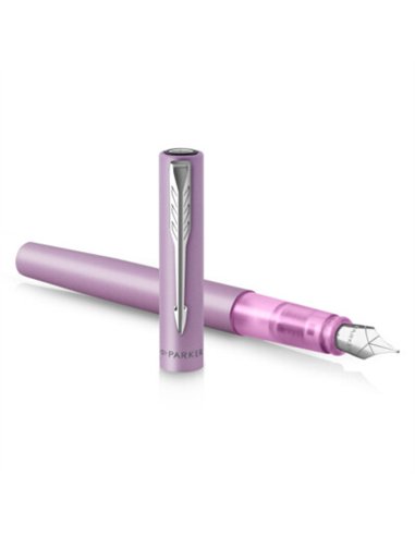 Stylo-plume parker vector xl metallique pointe moyenne lilas coffret cadeau.