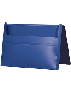 Pochette liderpapel polypropylène porte-documents a4 297x210mm 1000 microns poignée plastique fermoir opaque bleu. 2