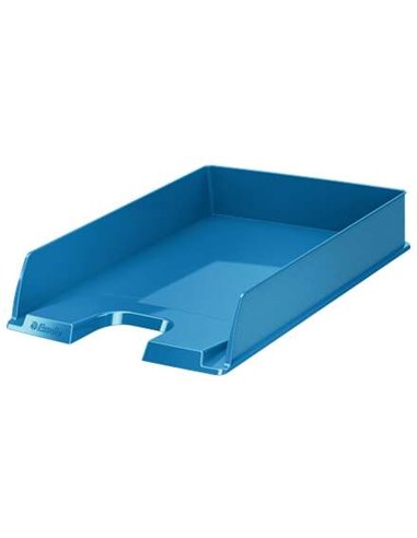 Corbeille à documents Esselte Europost Vivida - Format vertical - A4 - Emplacement pour étiquette d'identification - Bleu