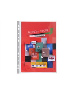 Pochette perforee exacompta a4+ pp premium lisse 14/100eme 140 microns paquet 10 unites.