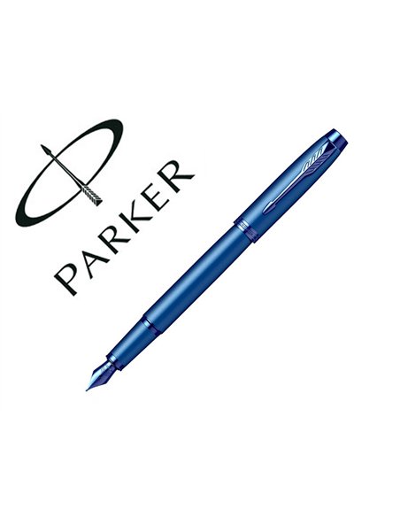 Stylo-plume parker im monochrome bleu pointe moyenne encre bleu etui cadeau.