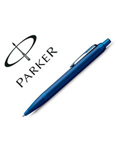 Stylo-bille parker im monochrome bleu pointe moyenne encre bleu etui cadeau.