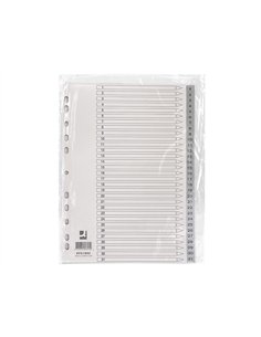 Intercalaire q-connect numerique 1-31 plastique 31 positions a4 indice multiperfore. 2