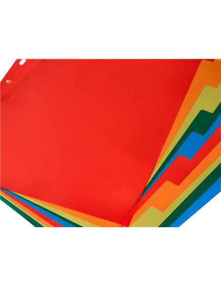 Intercalaire q-connect plastique 10 positions a4 indice multiperfore.