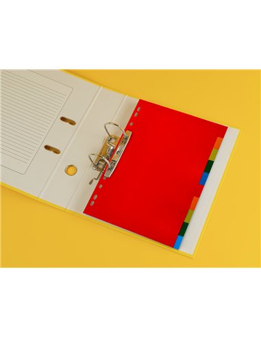 Intercalaire q-connect plastique 10 positions a4 indice multiperfore.