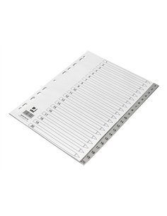 Intercalaire q-connect numerique 1-20 plastique 20 positions a4 indice multiperfore. 2