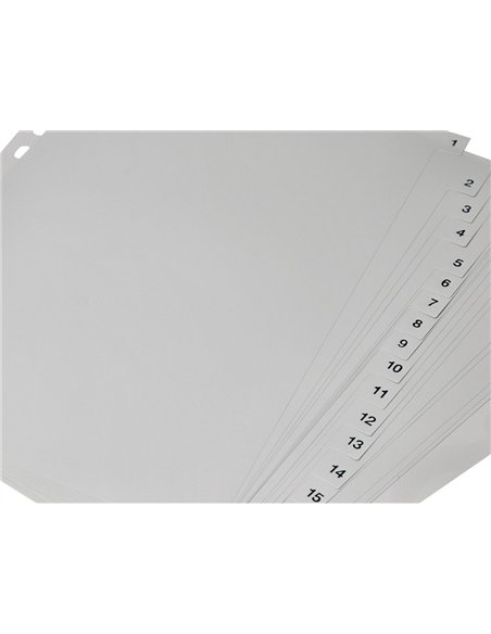 Intercalaire q-connect numerique 1-20 plastique 20 positions a4 indice multiperfore.